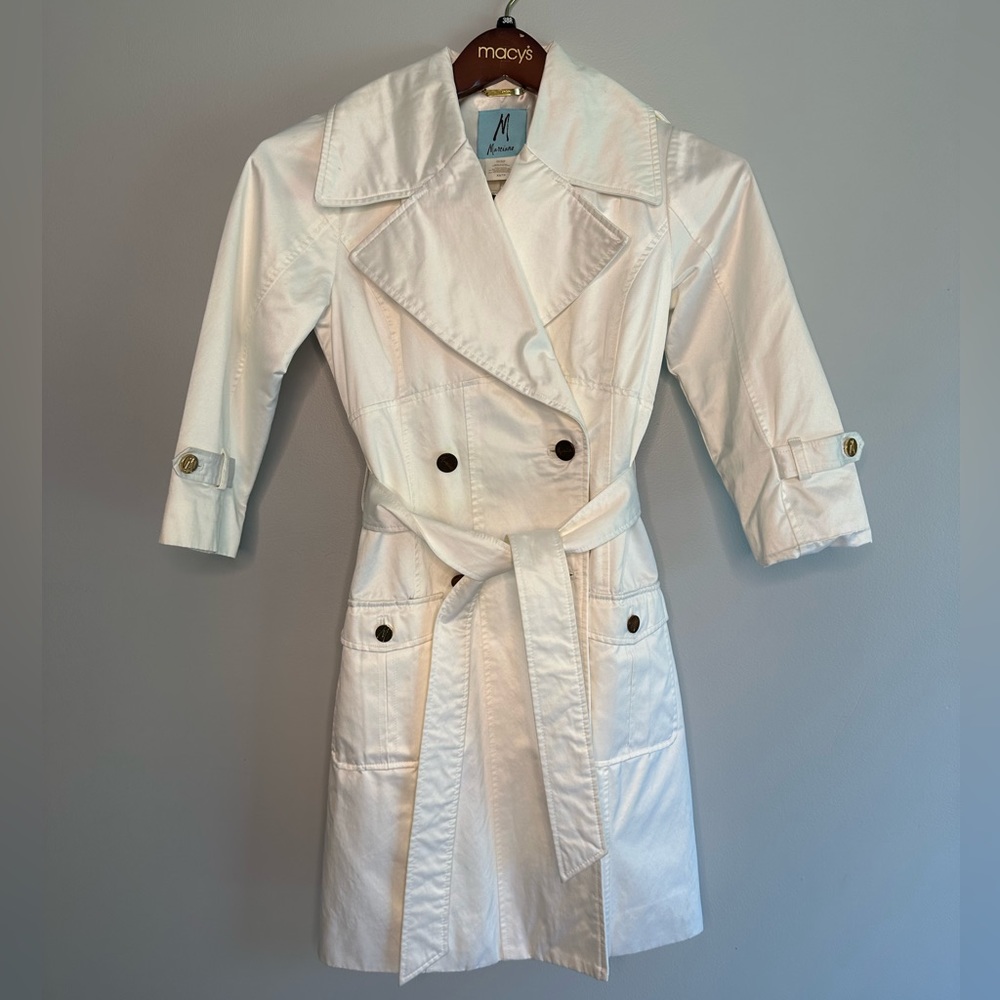 White trench coat/jacket by Marciano.